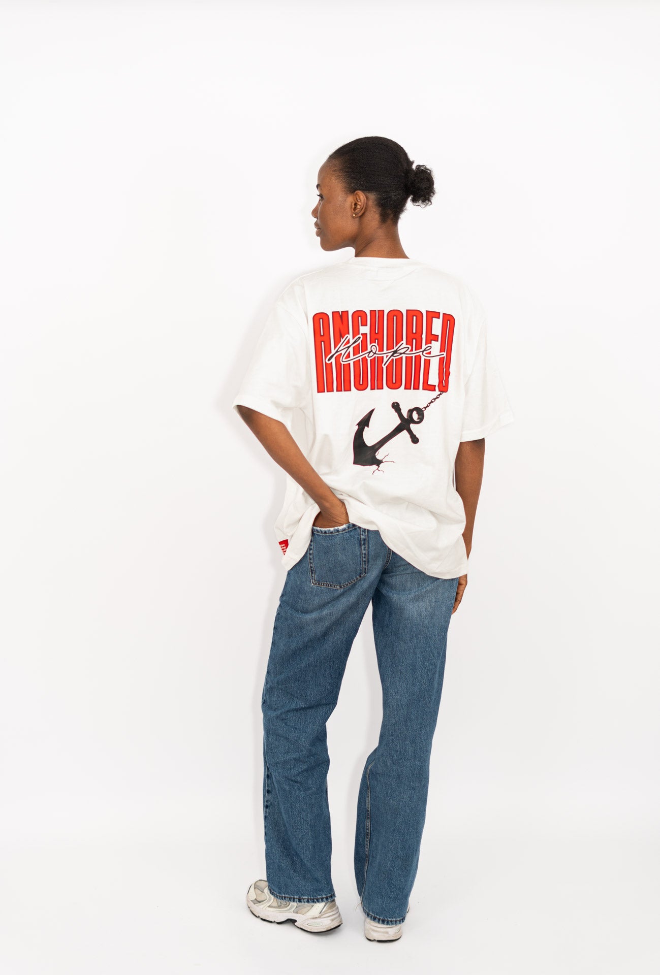 Anchored Hope Oversized T-Shirt - White
