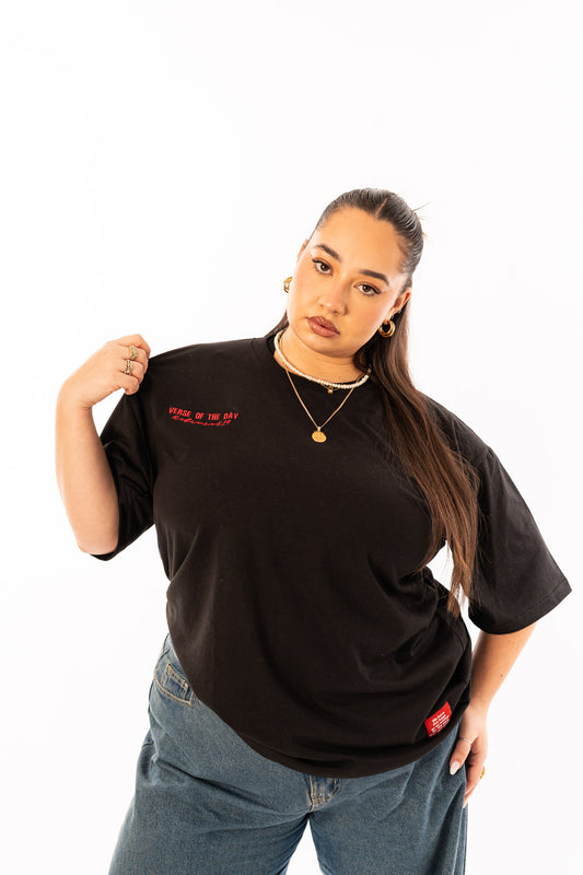 Anchored Hope Oversized T-Shirt -  Black