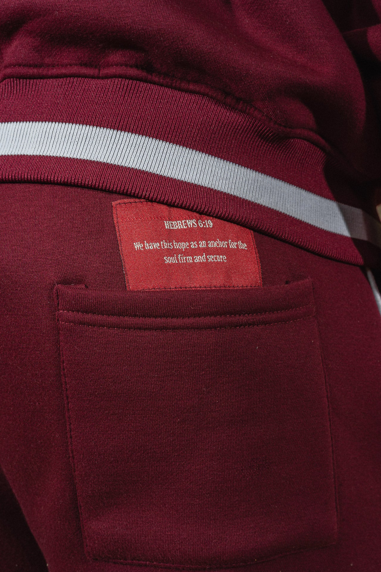 Anchored relaxed fit joggers - Burgundy