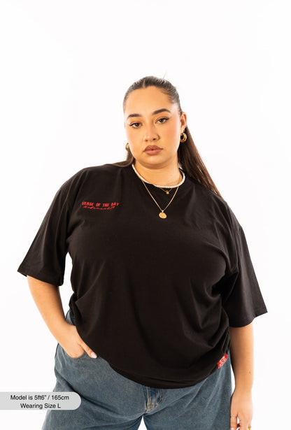 Anchored Hope Oversized T-Shirt -  Black